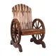 Gardeon Wooden Wagon Chair, Canadian Fir, 68x63x99cm, Brown - Rustic Outdoor Seating, Weather & UV Resistant