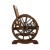 Gardeon Rustic Fir Wood Wagon Wheel Garden Bench, 2-Seater, UV-Resistant, 220kg Capacity, Brown, 111x52x77cm