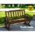 Gardeon Rustic Fir Wood Wagon Wheel Garden Bench, 2-Seater, UV-Resistant, 220kg Capacity, Brown, 111x52x77cm