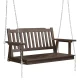 Gardeon Wooden Porch Swing Chair, 2-Seater, Fir Wood, Brown, Heavy-Duty Metal Chains, Indoor/Outdoor Use, 300kg Capacity