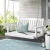 Gardeon Wooden Porch Swing Chair - White Fir Wood 2-Seater with Heavy-Duty Chain, Indoor/Outdoor Use, 300kg Capacity