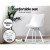Artiss Dining Chairs Set of 2 White, PU Leather Cushioned, Plastic Seat, Steel Legs, 150kg Capacity, Modern Design