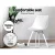 Artiss Dining Chairs Set of 2 White, PU Leather Cushioned, Plastic Seat, Steel Legs, 150kg Capacity, Modern Design