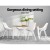 Artiss Dining Chairs Set of 2 White, PU Leather Cushioned, Plastic Seat, Steel Legs, 150kg Capacity, Modern Design