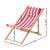 Gardeon Wooden Sun Lounge: Adjustable Portable Beach Chair, Fir Wood Frame, Red Stripes, 120kg Capacity, 1-Year Warranty