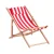 Gardeon Wooden Sun Lounge: Adjustable Portable Beach Chair, Fir Wood Frame, Red Stripes, 120kg Capacity, 1-Year Warranty