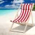 Gardeon Wooden Sun Lounge: Adjustable Portable Beach Chair, Fir Wood Frame, Red Stripes, 120kg Capacity, 1-Year Warranty