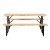 Gardeon 3pc Outdoor Furniture Set - Fir Wood Table & Benches, Rust-Resistant, Foldable, Seats 6, 1-Year Warranty