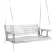 Gardeon 3-Seater Wooden Porch Swing Chair with Chain, Fir Wood, White, Indoor/Outdoor, 300kg Capacity, Easy Assembly