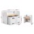 Keezi 3PCS Kids Table and Chairs Set, Multi-functional, Birch Plywood, 50kg Capacity, Child-Safe, White/Nature Finish