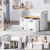 Keezi 3PCS Kids Table and Chairs Set, Multi-functional, Birch Plywood, 50kg Capacity, Child-Safe, White/Nature Finish
