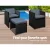 Gardeon 11-Piece Outdoor Dining Set - Black Wicker, Tempered Glass Table, Cushioned Seats, Water-Resistant Covers
