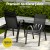 Gardeon 5 Piece Outdoor Dining Set Black – Steel Frame, Tempered Glass Table, Stackable Chairs, Weatherproof, 120cm Gardeon 5 Piece Outdoor Dining Set Black – Steel Frame, Tempered Glass Table, Stackable Chairs, Weatherproof, 120cm