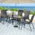 Gardeon 5 Piece Outdoor Dining Set Black – Steel Frame, Tempered Glass Table, Stackable Chairs, Weatherproof, 120cm