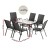Gardeon 7 Piece Outdoor Dining Set Black—Steel Frame, Mesh Chairs, Tempered Glass Table, Stackable, Weatherproof Gardeon 7 Piece Outdoor Dining Set Black—Steel Frame, Mesh Chairs, Tempered Glass Table, Stackable, Weatherproof