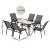 Gardeon 7 Piece Outdoor Dining Set Grey – Steel Frame, Tempered Glass Table, Stackable Chairs, Weather-Resistant Gardeon 7 Piece Outdoor Dining Set Grey – Steel Frame, Tempered Glass Table, Stackable Chairs, Weather-Resistant