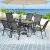 Gardeon 7 Piece Outdoor Dining Set Grey – Steel Frame, Tempered Glass Table, Stackable Chairs, Weather-Resistant
