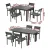 Gardeon 5-Piece Extendable Outdoor Dining Set - Black Aluminium, Seats 4-6, Weather-Resistant Cushions, Easy Assembly