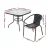 Gardeon 5-Piece Outdoor Dining Set: Steel Frame, Stackable Chairs, Weather-Resistant, 90cm Table, 1-Year Warranty
