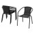 Gardeon 5-Piece Outdoor Dining Set: Steel Frame, Stackable Chairs, Weather-Resistant, 90cm Table, 1-Year Warranty