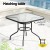 Gardeon 5-Piece Outdoor Dining Set: Steel Frame, Stackable Chairs, Weather-Resistant, 90cm Table, 1-Year Warranty