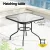 Gardeon 5-Piece Outdoor Dining Set: Steel Frame, Stackable Chairs, Weather-Resistant, 90cm Table, 1-Year Warranty
