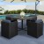 Gardeon Outdoor Dining Set - 5 Piece Black Wicker, Steel Frame, Glass Table, Cushioned Chairs, Water-Resistant Covers