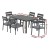 Gardeon 7-Piece Outdoor Dining Set: Black Aluminium Table, 6 Chairs, UV-Resistant Cushions - Perfect for Entertaining