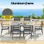 Gardeon 7-Piece Outdoor Dining Set: Black Aluminium Table, 6 Chairs, UV-Resistant Cushions - Perfect for Entertaining