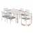 Gardeon 7-Piece White Aluminium Outdoor Dining Set – Seats 6, Weather-Resistant Cushions, Easy Assembly, 1-Year Warranty