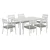 Gardeon 7-Piece White Aluminium Outdoor Dining Set – Seats 6, Weather-Resistant Cushions, Easy Assembly, 1-Year Warranty