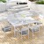 Gardeon 7-Piece White Aluminium Outdoor Dining Set – Seats 6, Weather-Resistant Cushions, Easy Assembly, 1-Year Warranty