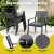 Gardeon 9PCS Outdoor Dining Set - Extendable Aluminium Table & Chairs, Seats 8, Black with Grey Cushions, Patio Ready
