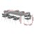 Gardeon 9-Piece Outdoor Dining Set: White Steel Frame, Handwoven Rope, Tempered Glass Table, Water-Resistant Cushions