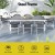 Gardeon 9-Piece Outdoor Dining Set: White Steel Frame, Handwoven Rope, Tempered Glass Table, Water-Resistant Cushions