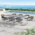 Gardeon 9-Piece Outdoor Dining Set: White Steel Frame, Handwoven Rope, Tempered Glass Table, Water-Resistant Cushions