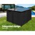 Gardeon 9-Piece Black Wicker Outdoor Dining Set: Steel Frame, Glass Table, Waterproof Cushions for Patio