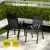 Gardeon Outdoor Dining Set 5-Piece Black Steel Patio Table and Stackable Chairs, Weather-Resistant, 80x80cm