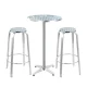 Gardeon 3-Piece Outdoor Bar Set: Adjustable Aluminium Bistro Table & Stools, Rust & UV-Resistant, Easy Assembly
