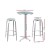 Gardeon 3-Piece Outdoor Bar Set: Adjustable Aluminium Bistro Table & Stools, Rust & UV-Resistant, Easy Assembly