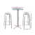Gardeon 3-Piece Outdoor Bar Set: Adjustable Aluminium Bistro Table & Stools, Rust & UV-Resistant, Easy Assembly