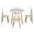 Keezi 5PCS Kids Table and Chairs Set - White MDF & Pine, Creative Shapes, Safe & Durable for Play, Study, and Meals