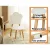 Keezi 5PCS Kids Table and Chairs Set - White MDF & Pine, Creative Shapes, Safe & Durable for Play, Study, and Meals
