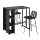 Gardeon Outdoor Bar Set: PE Wicker, Powder-Coated Steel, 2 Stools & Table, UV-Resistant, Easy Assembly, 1-Year Warranty