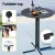 Gardeon 3PC Outdoor Bar Set - Black Steel & MDF Table, Polypropylene Bar Stools, Weather-Resistant Patio Furniture Set