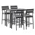 Gardeon 5-Piece Outdoor Bar Set: Weather-Resistant Aluminium Stools & Table with Cushions for Patio Dining