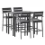 Gardeon 5-Piece Outdoor Bar Set: Weather-Resistant Aluminium Stools & Table with Cushions for Patio Dining