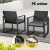 Gardeon 3PC Outdoor Bistro Set: Handwoven PE Rattan, Steel Frame, Tempered Glass Table, Weather-Resistant, Black