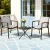 Gardeon 3PC Outdoor Bistro Set - Steel Frame, Textilene Fabric Chairs, Weather-Resistant, Easy Assembly, Black/Grey