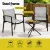 Gardeon 3PC Outdoor Bistro Set - Steel Frame, Textilene Fabric Chairs, Weather-Resistant, Easy Assembly, Black/Grey